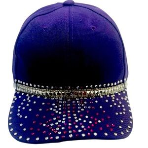 Handcrafted Rhinestone Shiny Bling Flying Hearts Streetwear HipHop style Cap Hat